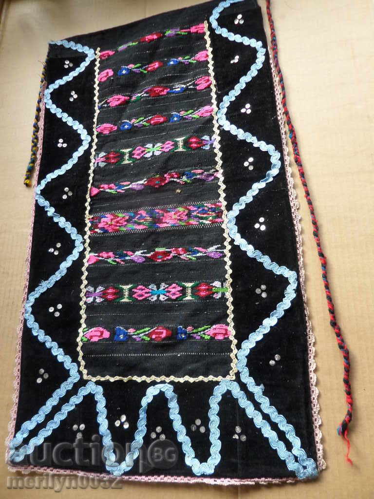 Vechi șorț brodat țesut brodat cu beteală purta sukman