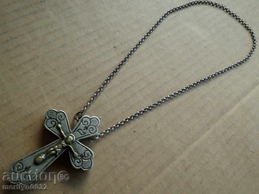 Revival pectoral cross silver niello crucifix with price 458.00 BGN | € 234.17 Revival pectoral cross silver niello crucifix with price 458.00 BGN | € 234.17