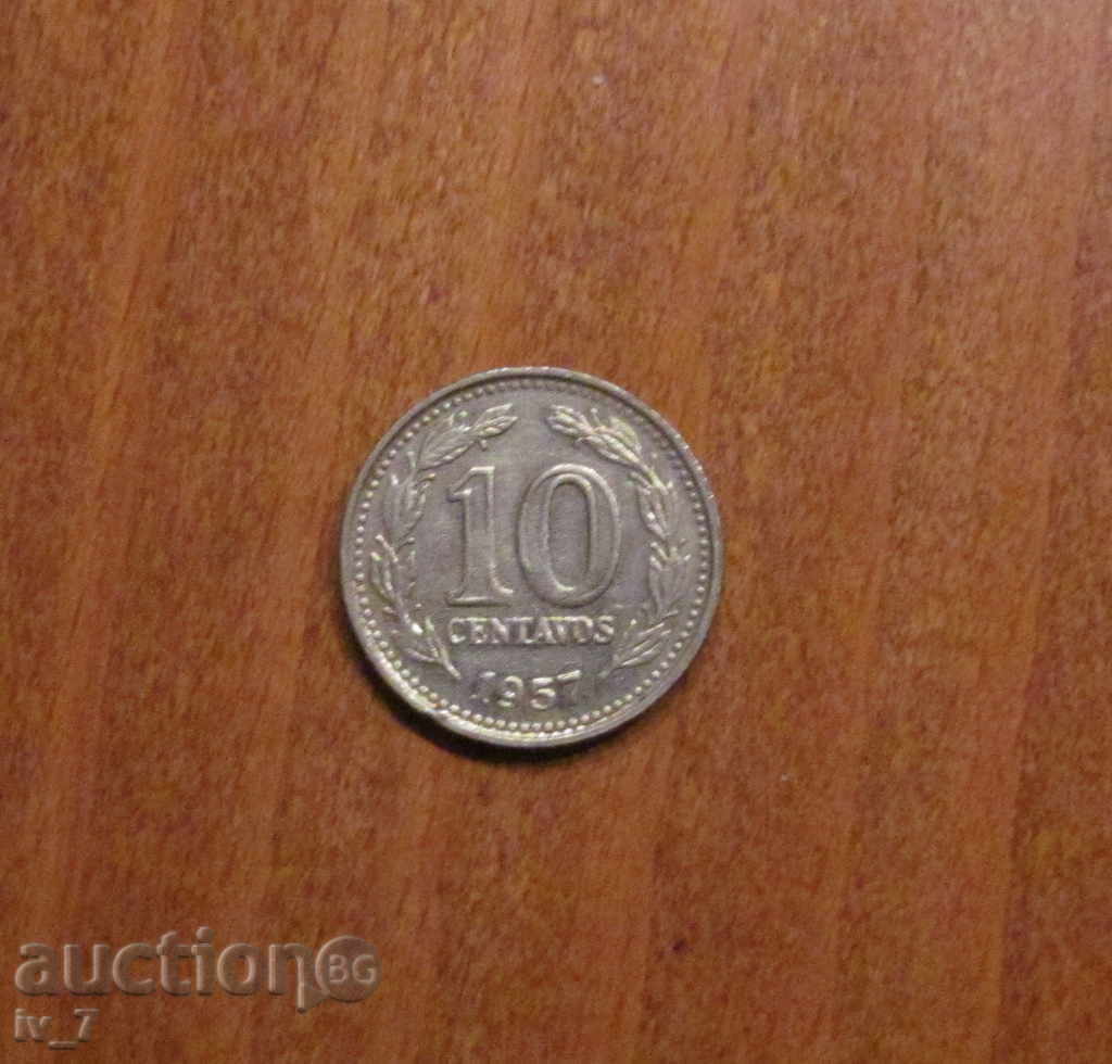 10 Centavos 1957 Αργεντινή