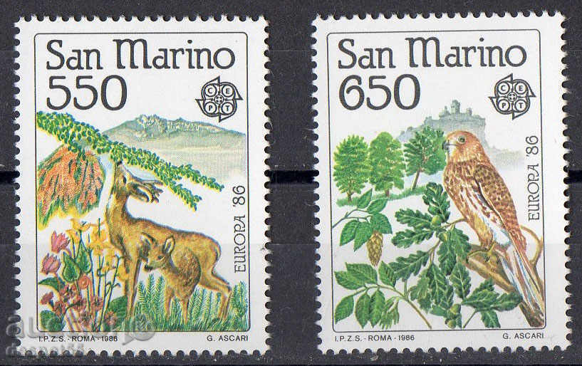 1986 San Marino. Europe - protection of nature and the environment