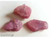3 buc. Brut safir roz naturale - 15,05 carate