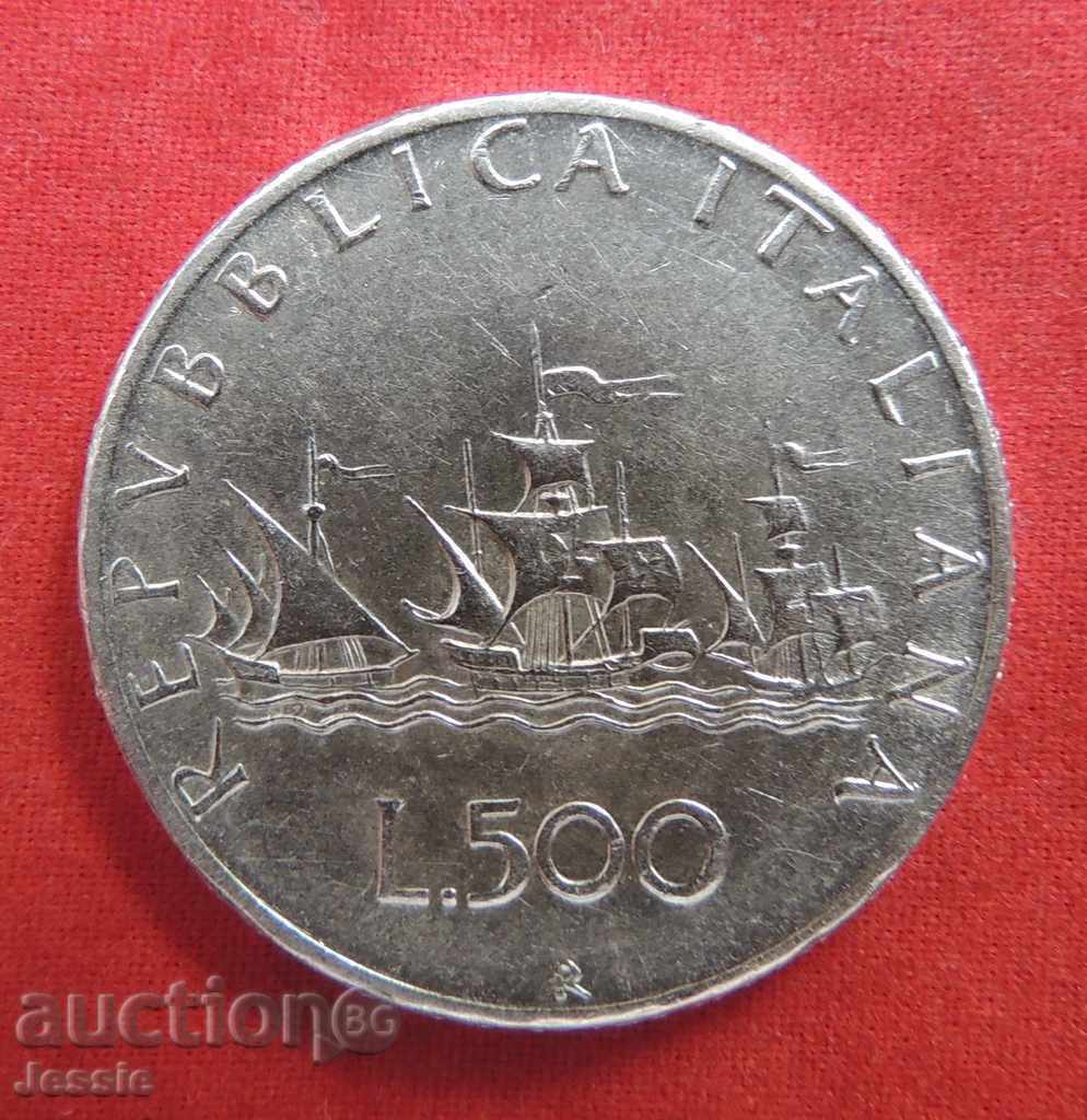 500 лири 1964 R  Италия сребро