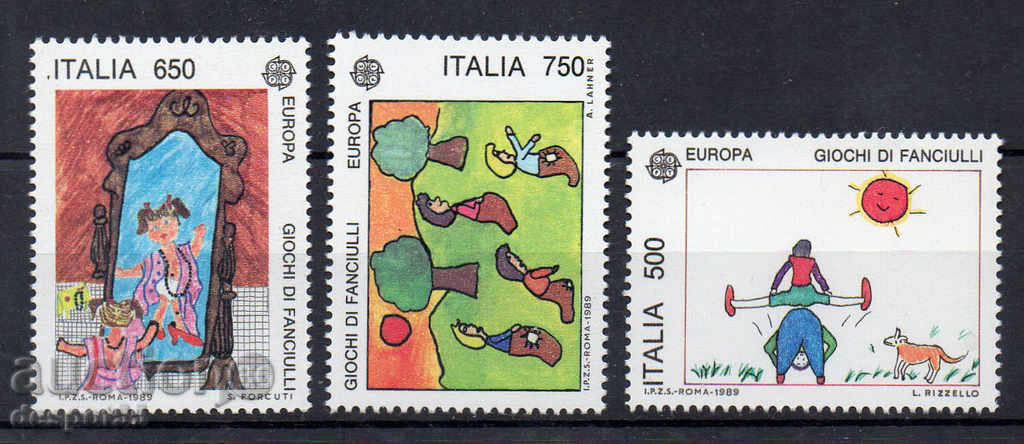 1989 Italia. Europa. jocuri pentru copii.