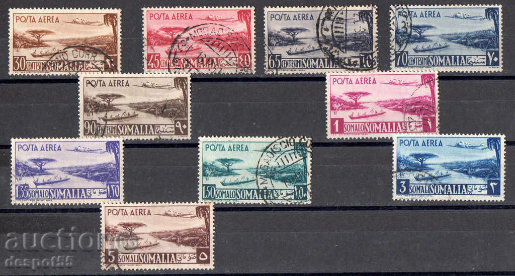 1950-1951. Somalia. Par avion.