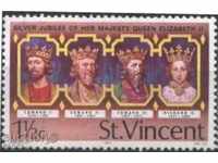 Καθαρό σήμα Αγγλικά βασιλιάδες 1977 από Άγιος Βικέντιος