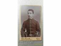 Old Picture Photo Cardboard Toma Hitrov Rare uniform