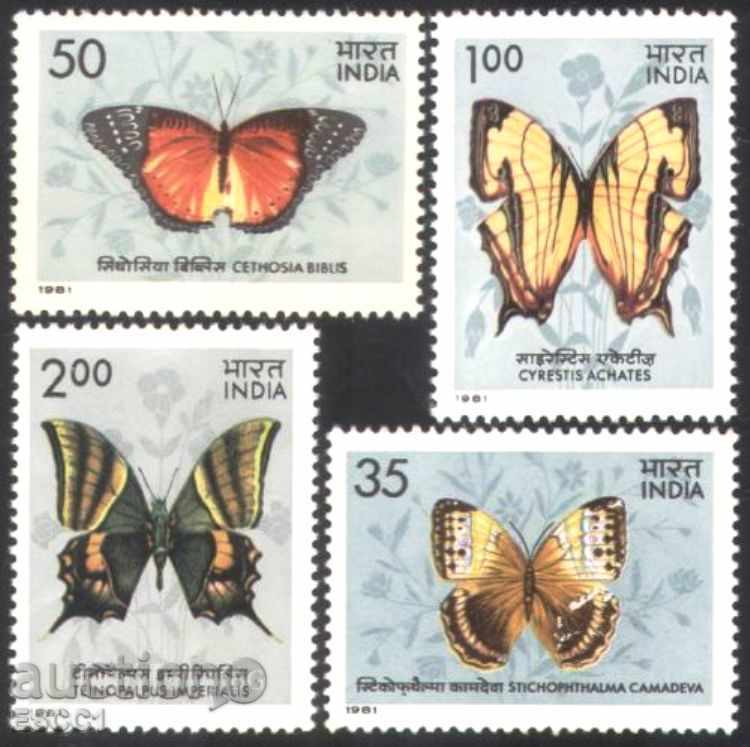 Pure Buttons Fauna Butterflies 1981 from India