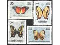 Чисти марки Фауна Пеперуди 1981 от Индия