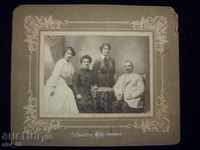 Εικόνα CDV χαρτόνι μεγάλη οικογένεια αριστοκράτες Plovdiv