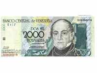 Банкнота Венецуела 2000 боливара 1998 г.