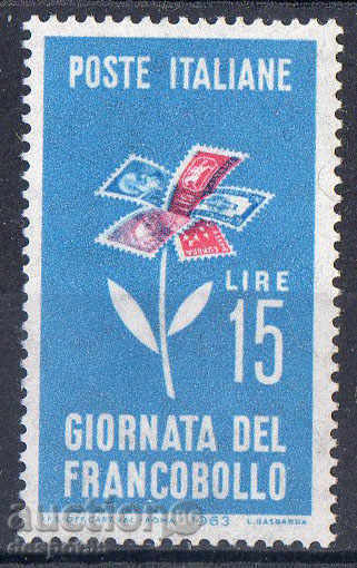 1963 Ιταλία. Ημέρα σφραγίδα του ταχυδρομείου.