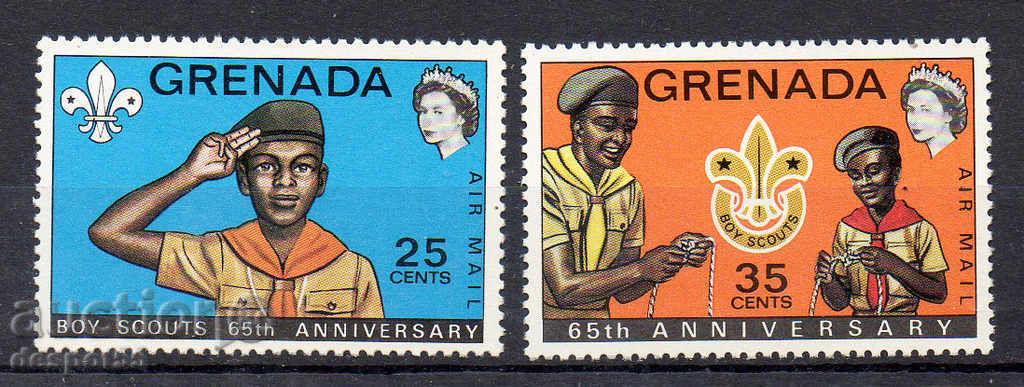 1972. Гренада. 65-та годишнина на Boy Scouts. Въздушна поща.