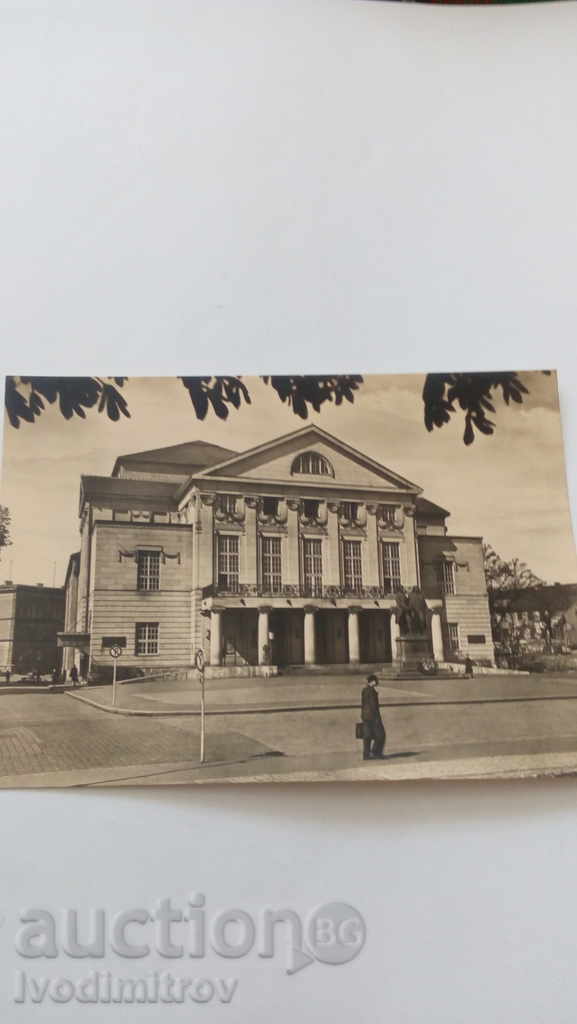 Postcard Weimar Deutsches Nationaltheater