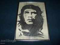 A great portrait of Che Guevara, graphical charcoal