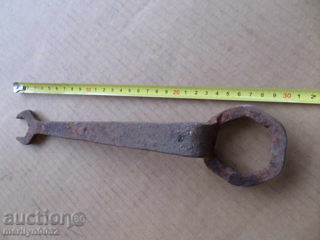 Auction  An old forged key from a wagon-workshop wagon workshop