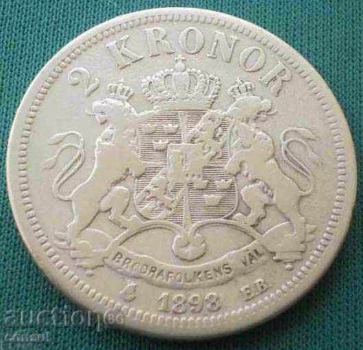 Suedia Oscar II 2 Coroane 1898 Argint rar cu preț € 18.41 | 36.01 BGN