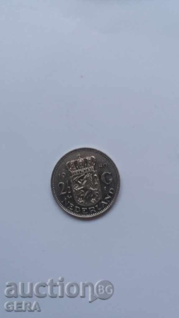 Moneda de 2 florideni și jumătate Țările de Jos cu preț 4.00 BGN | € 2.05 Moneda de 2 florideni și jumătate Țările de Jos cu preț 4.00 BGN | € 2.05