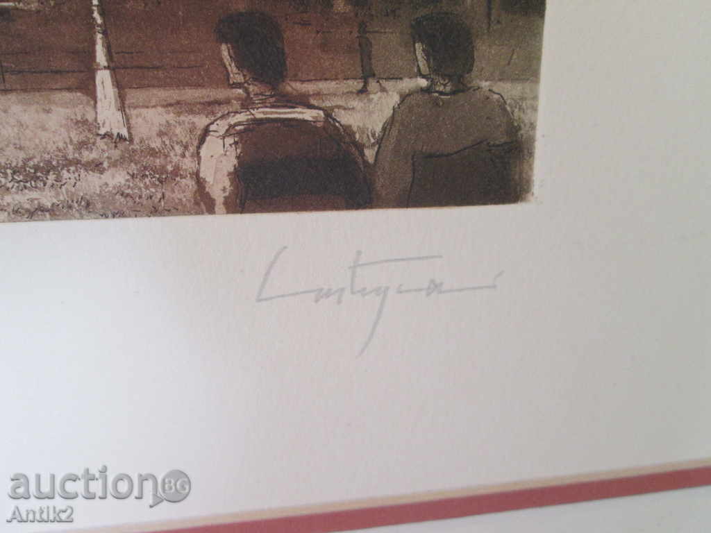 Delivery of Old picture - etching, intaglio, lithography, signed