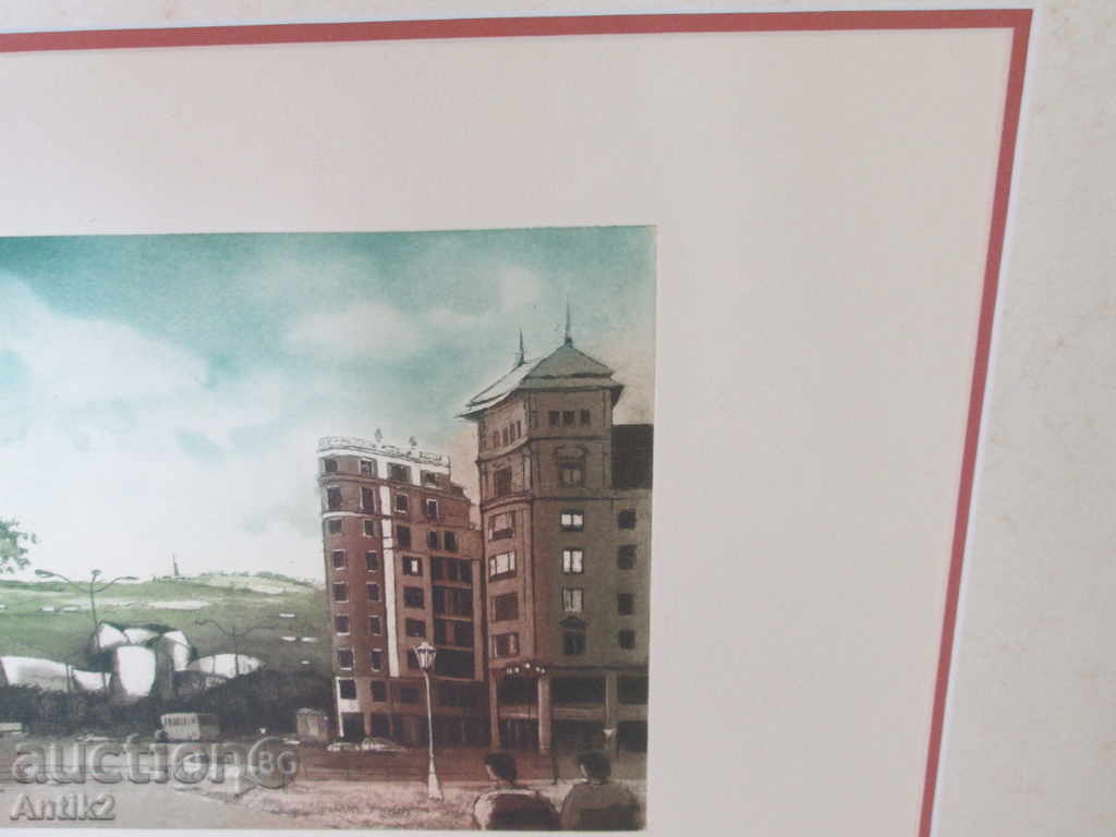 Old picture - etching, intaglio, lithography, signed - 6