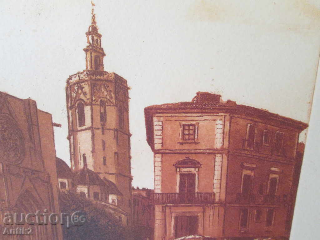 Old picture - etching, intaglio, lithography, signed - 5