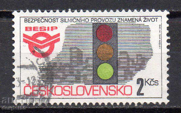 1992. Cehoslovacia. Campanie pentru deplasarea în siguranță.