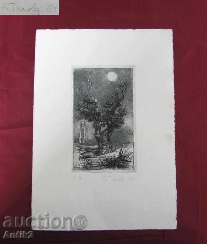 Kartina-etching, lithography, signed