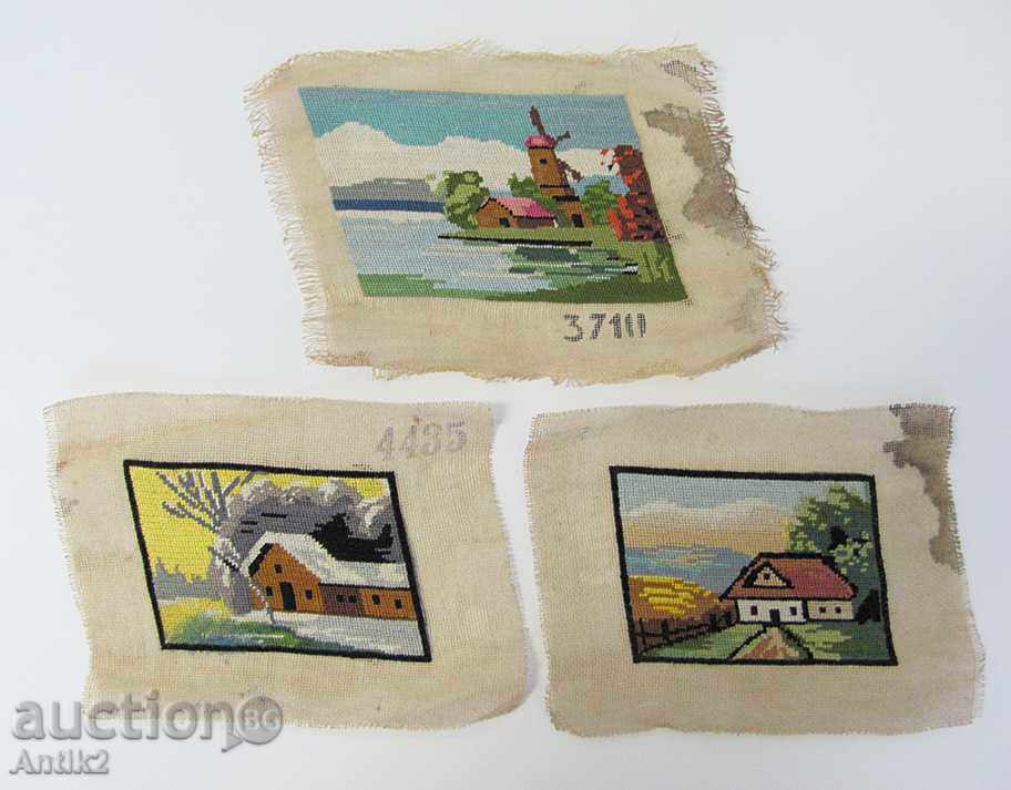 vinde 3 bucăți cusute manual tapiserii mini - 7 vinde 3 bucăți cusute manual tapiserii mini - 7