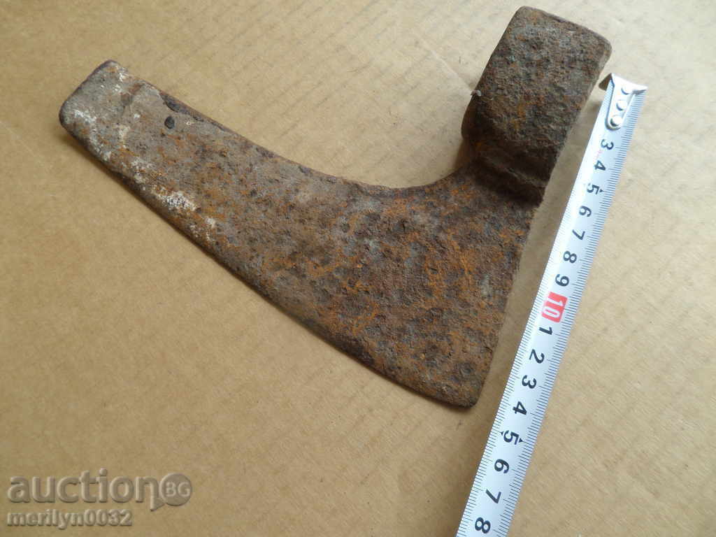 Old ax ax ax without a scraper wrought iron blade - 5 Old ax ax ax without a scraper wrought iron blade - 5