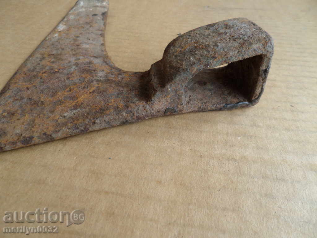 Old ax ax ax without a scraper wrought iron blade - 7 Old ax ax ax without a scraper wrought iron blade - 7