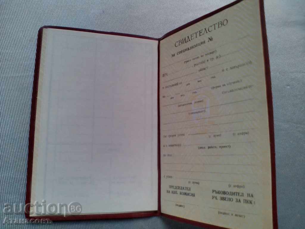 Auction Certificate of qualification from Sozia Auction Certificate of qualification from Sozia