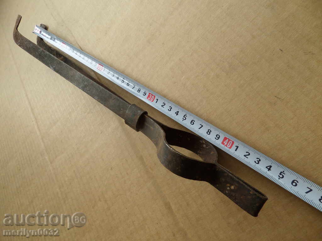 Old hand-forged dilaf, wrought iron, tongs - 5 Old hand-forged dilaf, wrought iron, tongs - 5