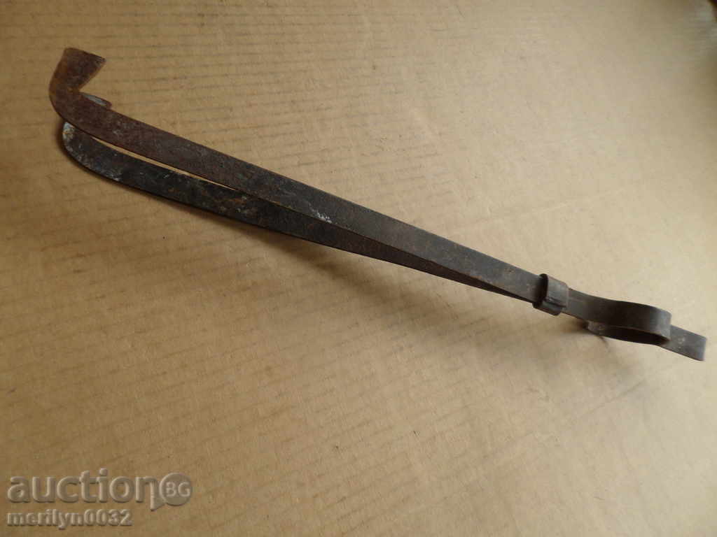 Old hand-forged dilaf, wrought iron, tongs - 7 Old hand-forged dilaf, wrought iron, tongs - 7