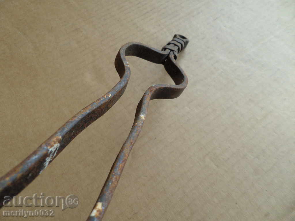 Old hand forged dilaf, wrought iron, mask - 5 Old hand forged dilaf, wrought iron, mask - 5