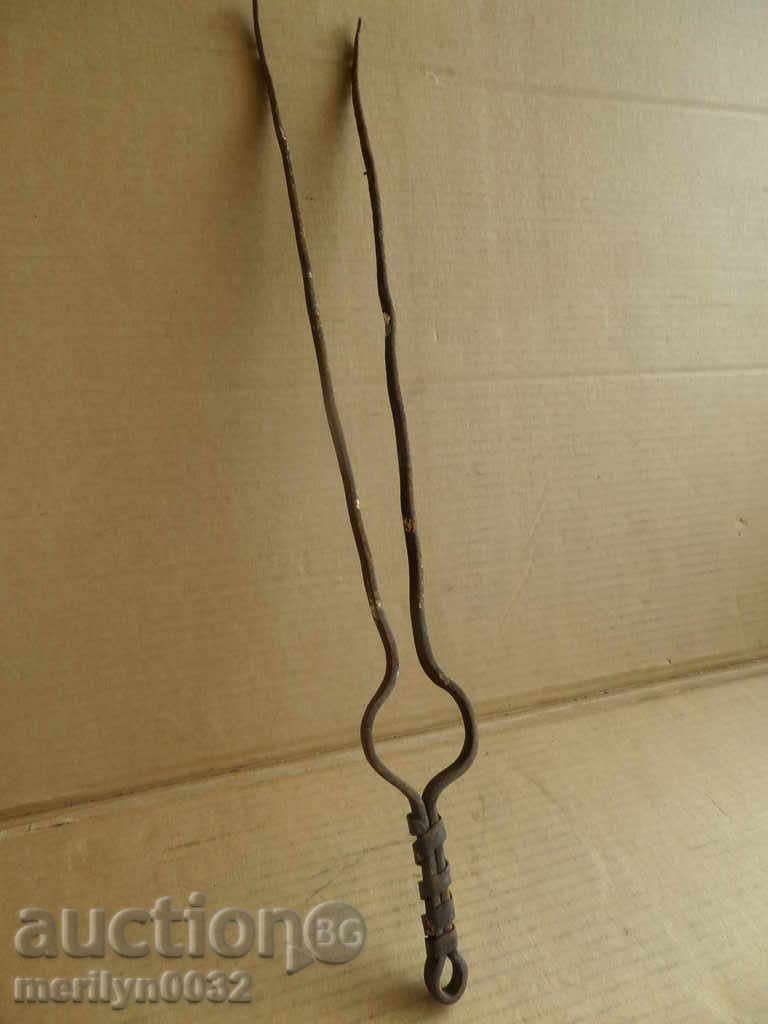 Old hand forged dilaf, wrought iron, mask - 6 Old hand forged dilaf, wrought iron, mask - 6