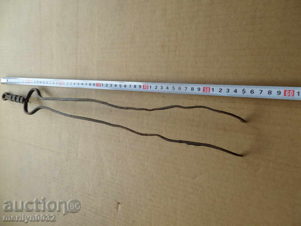 Auction Old hand forged dilaf, wrought iron, mask Auction Old hand forged dilaf, wrought iron, mask