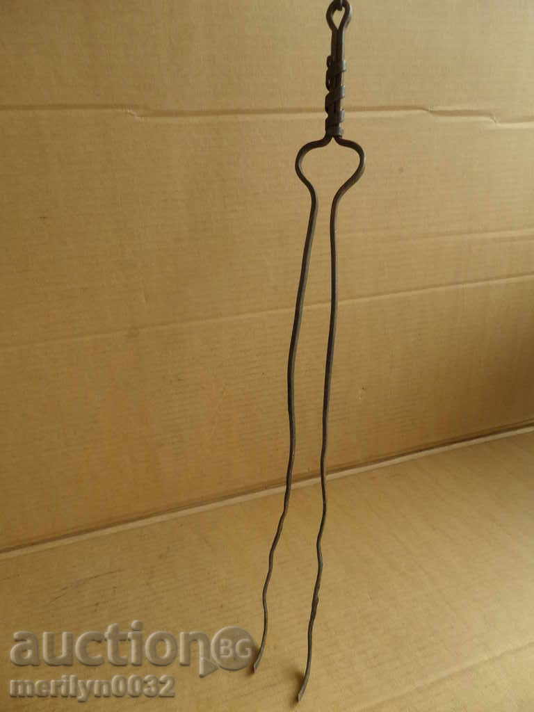 Old hand forged dilaf, wrought iron, mask - 6 Old hand forged dilaf, wrought iron, mask - 6