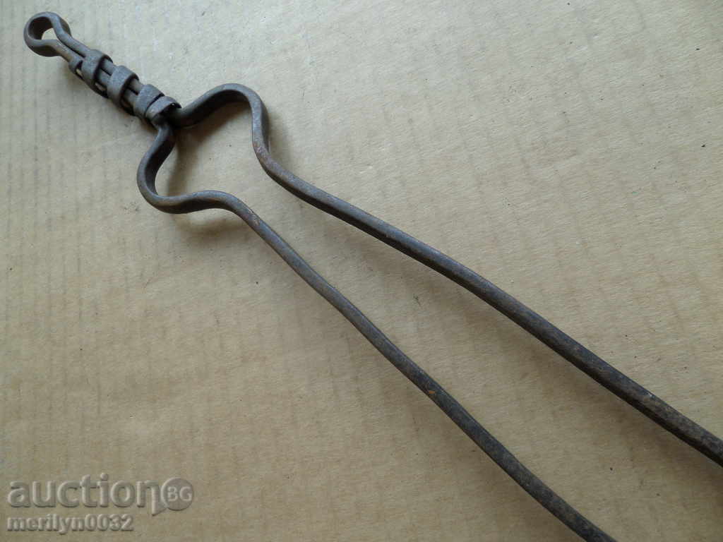 Old hand forged dilaf, wrought iron, mask - 7 Old hand forged dilaf, wrought iron, mask - 7