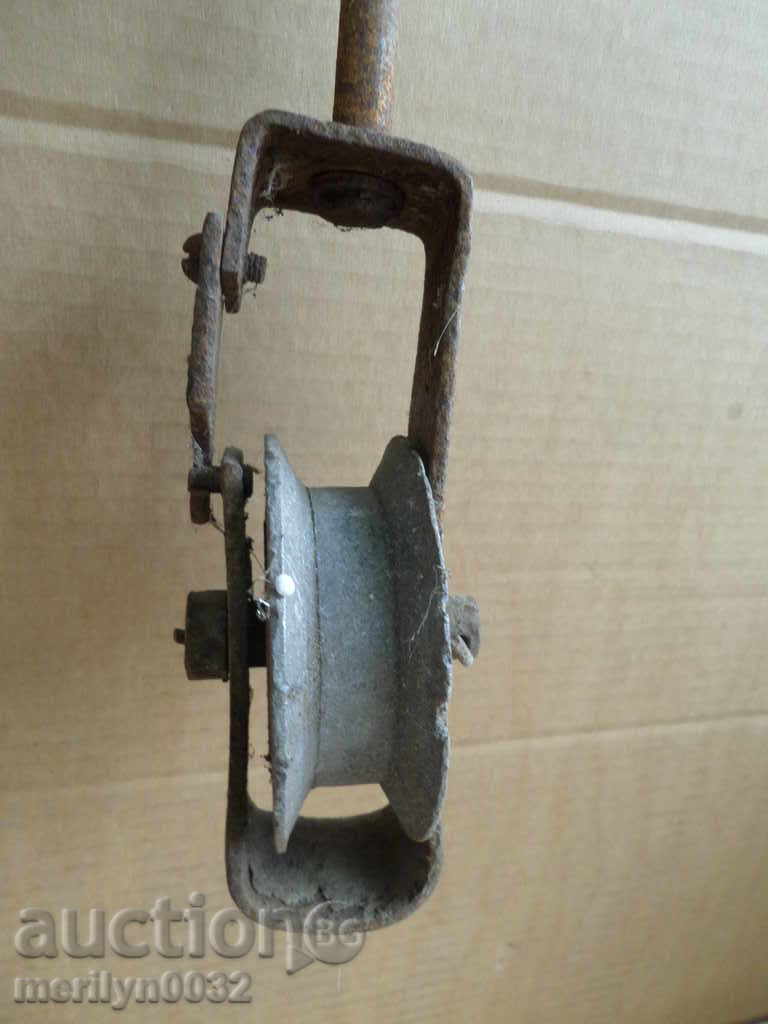 Old forged roller polisher wrought iron pulley reel with price 48.00 BGN | € 24.54