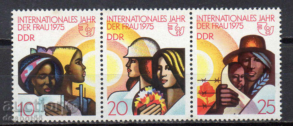 1975. GDR. International Year of Woman. Strip.