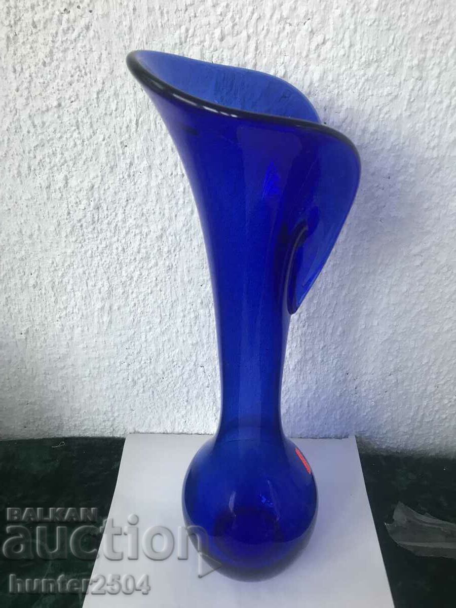 VASE cobalt glass, tall 45 cm. ART with price € 24.95 | 48.80 BGN