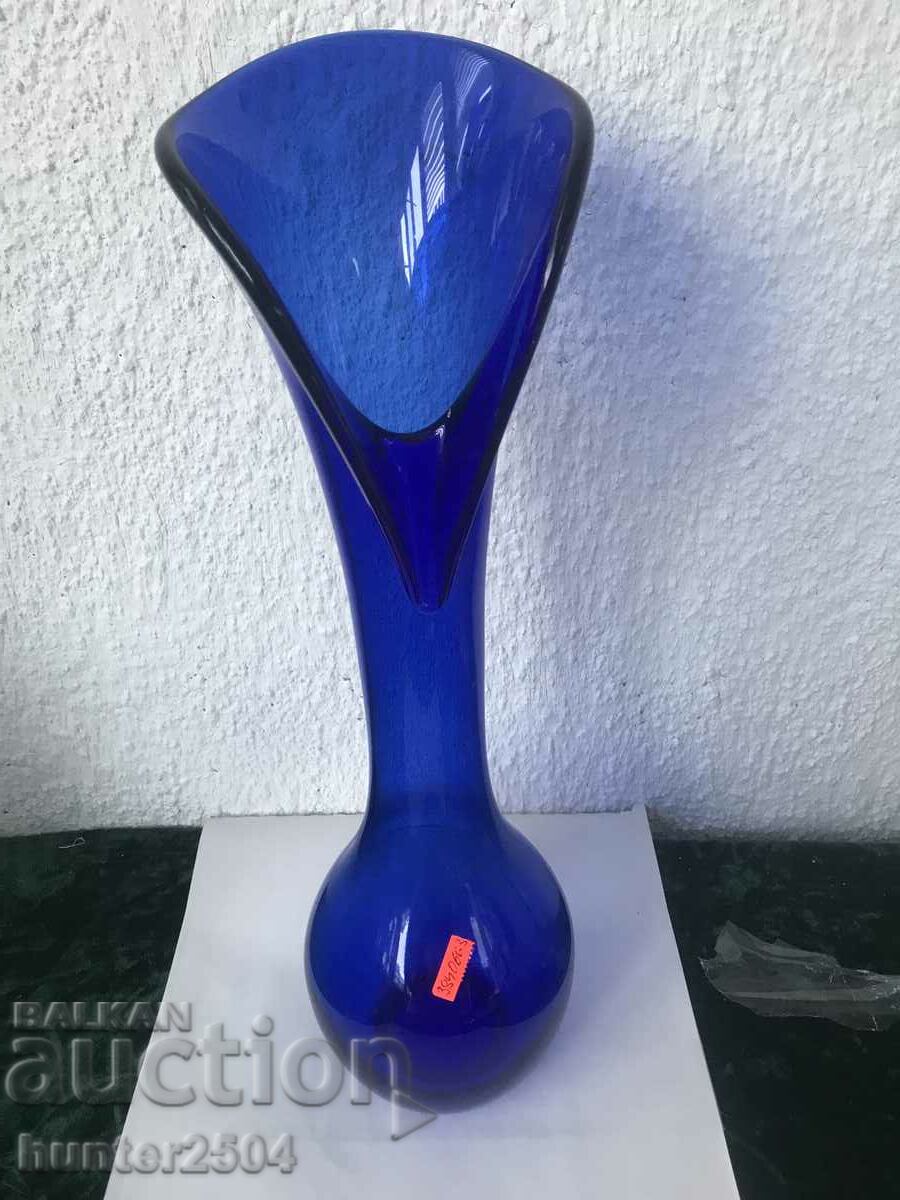 sticla cobalt vaze, 45 cm. ART