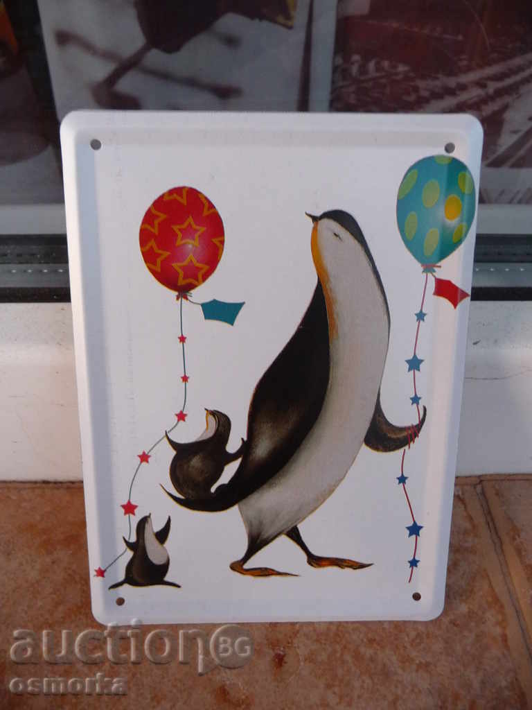 Μεταλλική πλάκα μπαλόνια πιγκουίνος κόμμα της Ανταρκτικής πιγκουίνοι