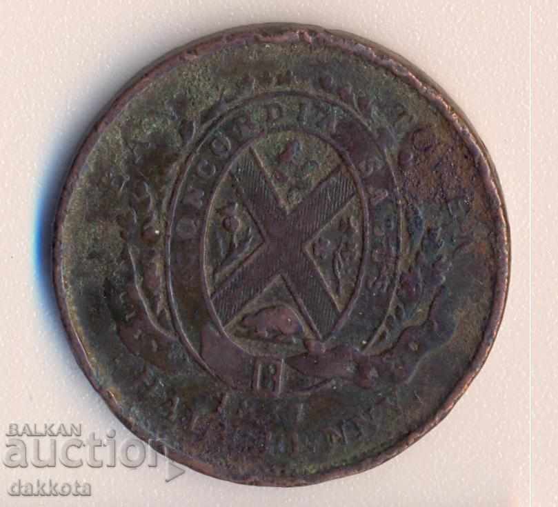 Bass Canada Sity Bank ½ penny 1837