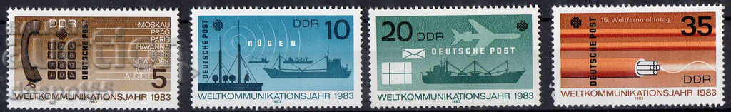 1983. GDR. World Year of Communications.
