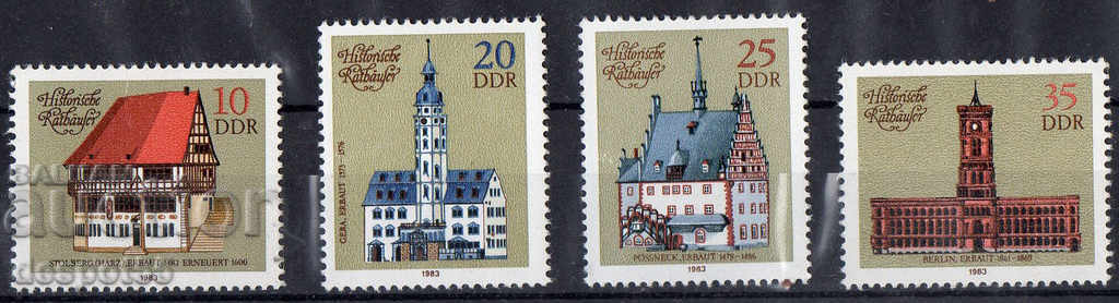 1983. GDR. clădiri istoric al orașului.