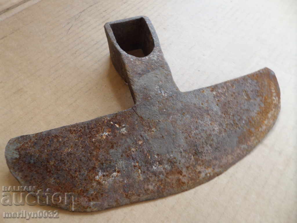 Old pick, wrought iron, appliance, tool chap with price 39.00 BGN | € 19.94 Old pick, wrought iron, appliance, tool chap with price 39.00 BGN | € 19.94