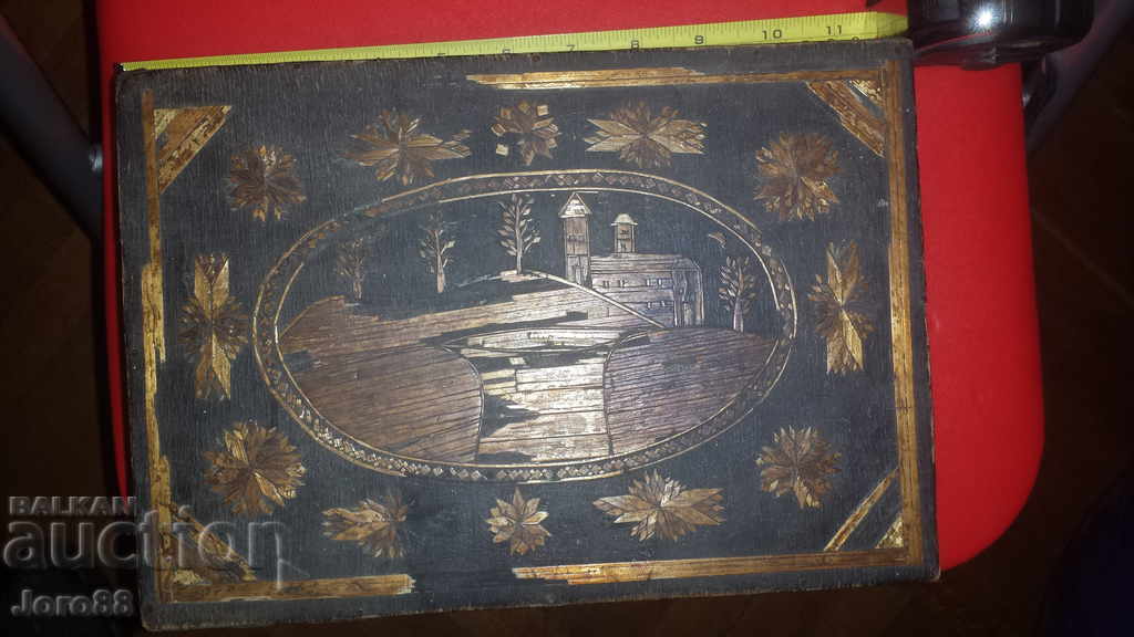 Very old wooden box Inlay