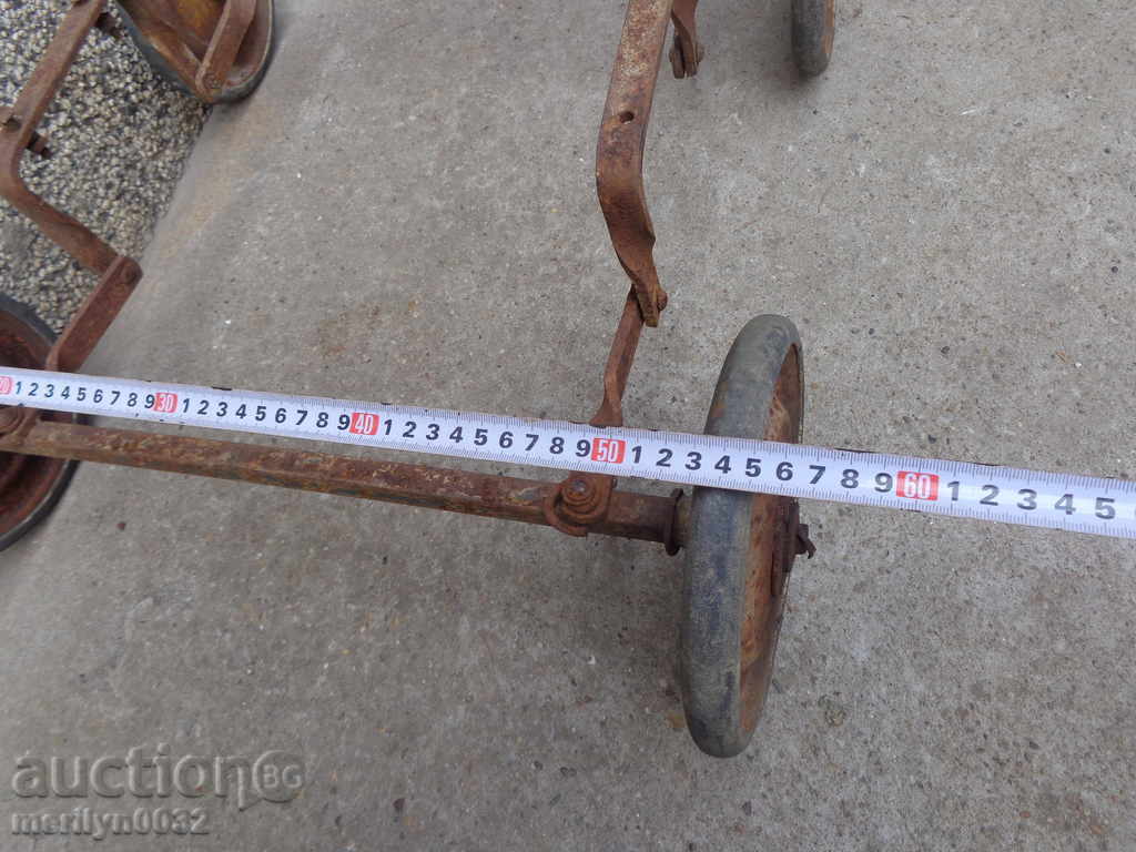 Auction Chassis with wheels for children's wheelchairs Kingdom of Bulgaria wrought iron Auction Chassis with wheels for children's wheelchairs Kingdom of Bulgaria wrought iron