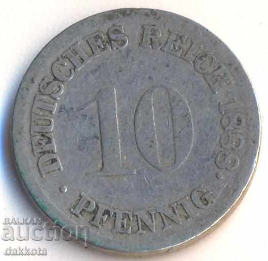 Германия 10 пфенига 1888 Германия 10 пфенига 1888
