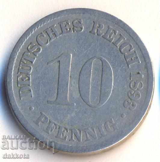 Germania 10 pfenigi 1893